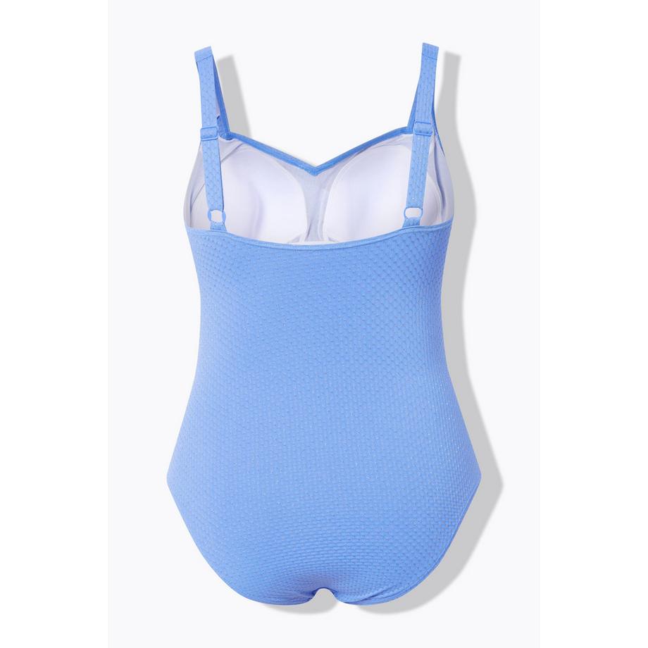 Ulla Popken Costume da bagno metallico coppe morbide Powermesh  