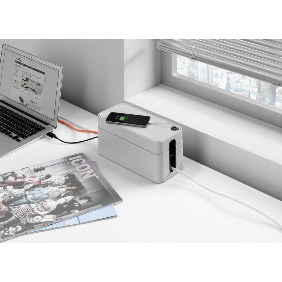 DURABLE  Cavoline Box L Scrivania Scatola portacavi Grigio 1 pz 