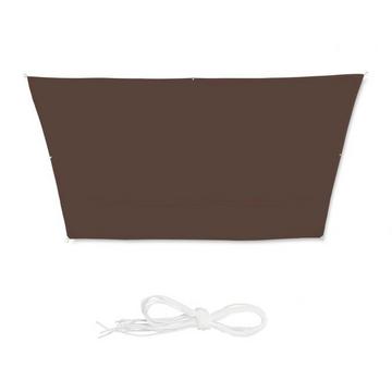 Voile d'ombrage trapézoïdal marron