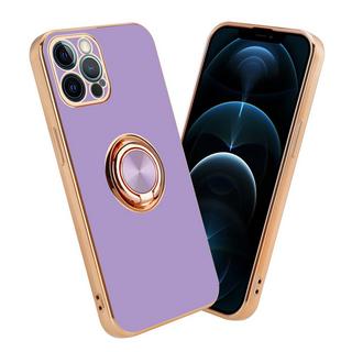 Cadorabo  Housse compatible avec Apple iPhone 12 PRO avec anneau - Coque de protection en silicone TPU flexible, avec protection pour appareil photo et support voiture magnétique 