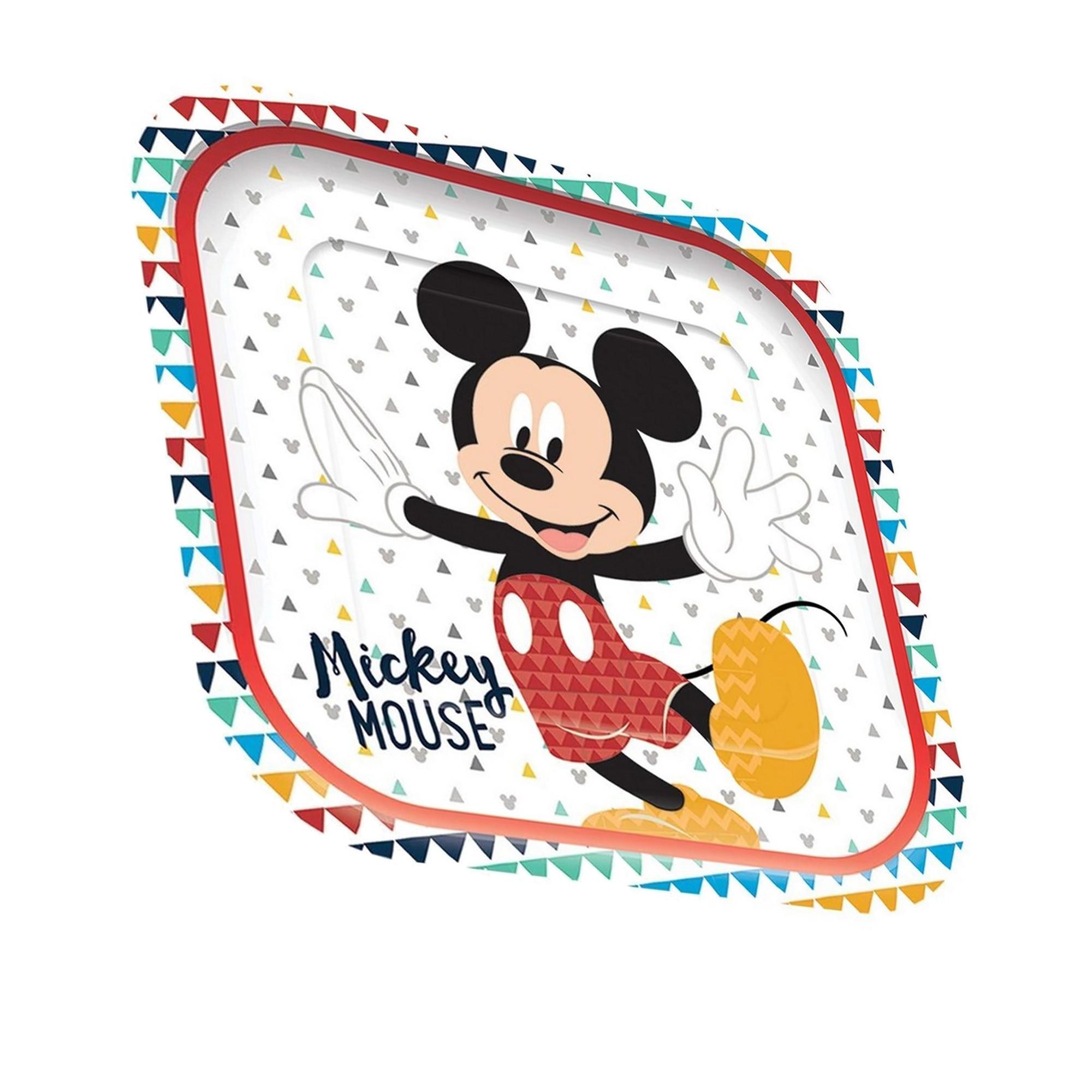 Disney Quadratisch WegwerfTeller, Papier 4erPack  