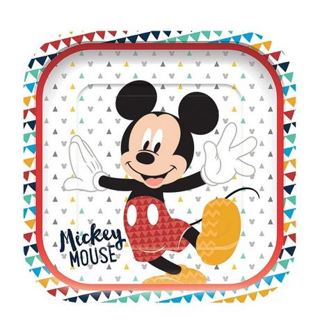 Disney Quadratisch WegwerfTeller, Papier 4erPack  