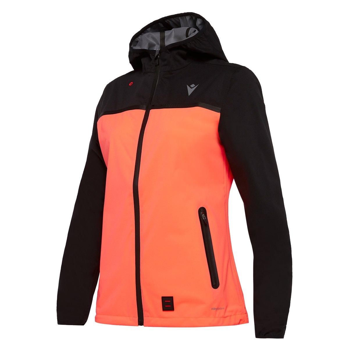 Image of Damenjacke Rainstop Running Gloria Unisex Schwarz / Orange XS