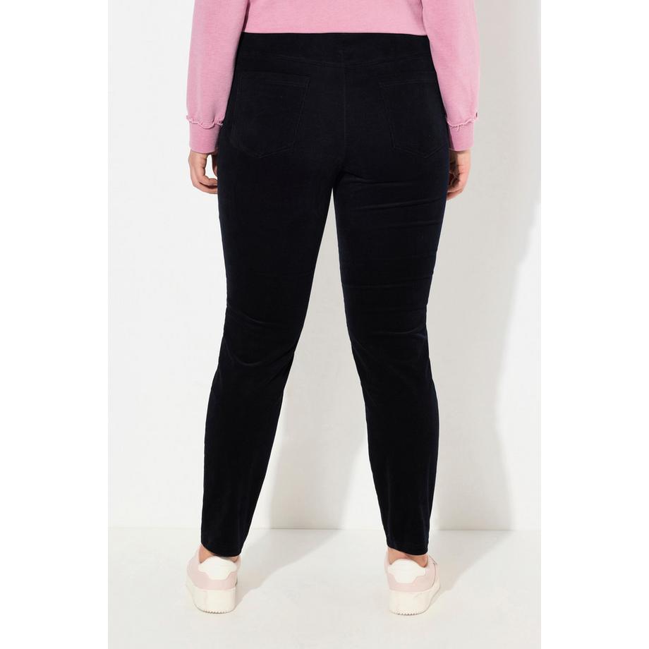 Ulla Popken Jegging Sienna Côtelé Jambe Étroite Ceinture Élastique  