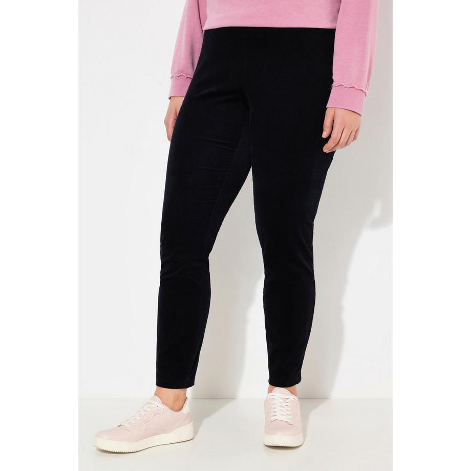 Ulla Popken Jegging Sienna Côtelé Jambe Étroite Ceinture Élastique  