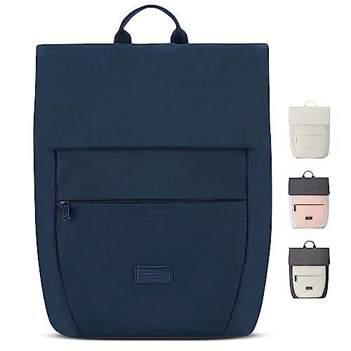 Only-bags.store Rucksack Klein Blau - Ronja - Moderner Tagesrucksack mit Laptopfach für Uni Business City - 10L -  