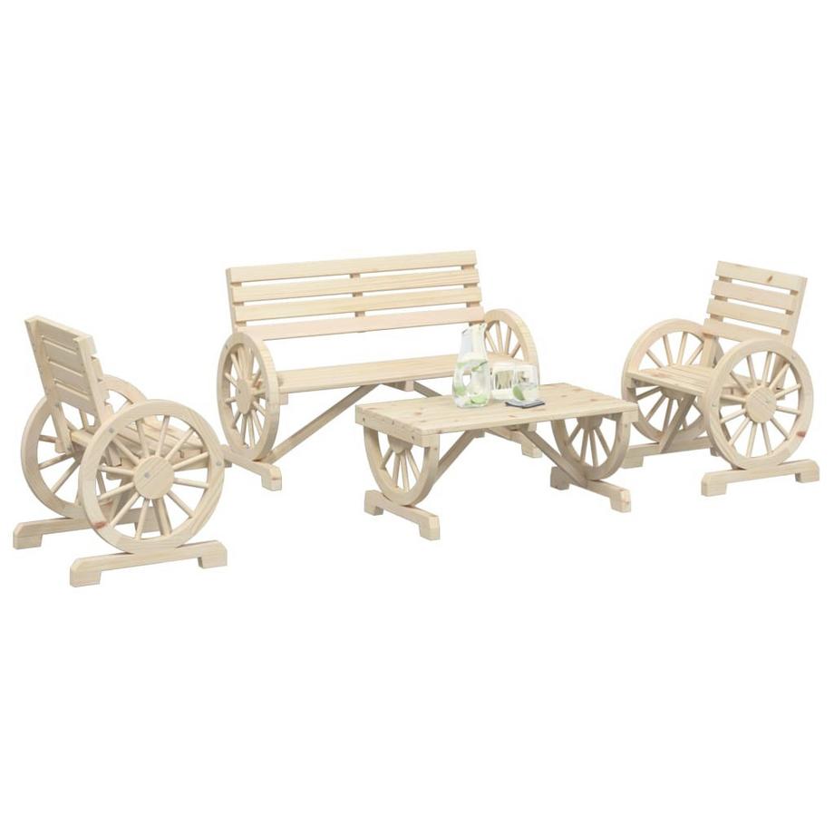 VidaXL Ensemble de salon de jardin bois  