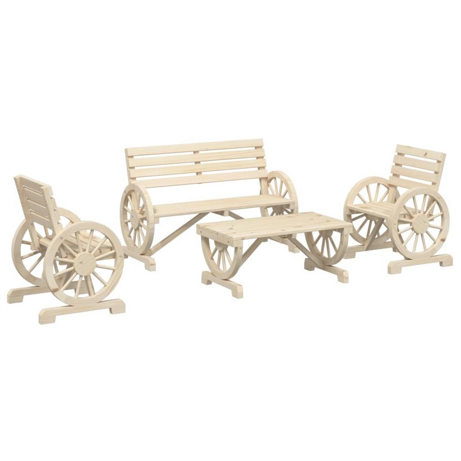 Ensemble de salon de jardin bois