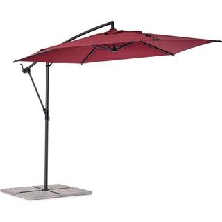 mutoni Parasol déporté Tropea anthracite-bordeaux 300  