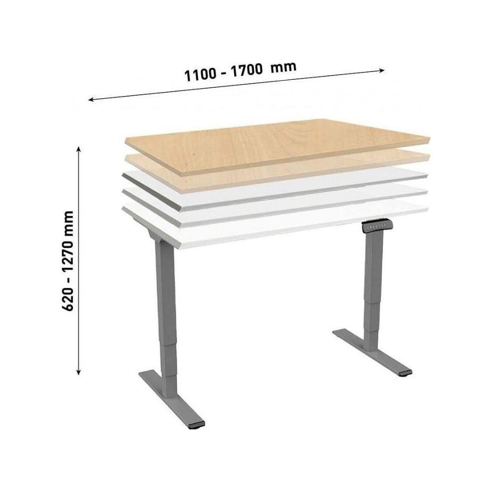 Contini Châssis de table élévatrice ET225E gris foncé RAL 7045  