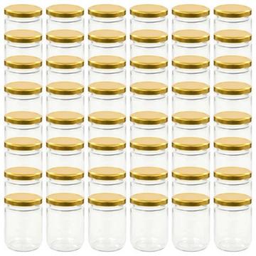 48 pcs pots à confiture couvercles  verre verre