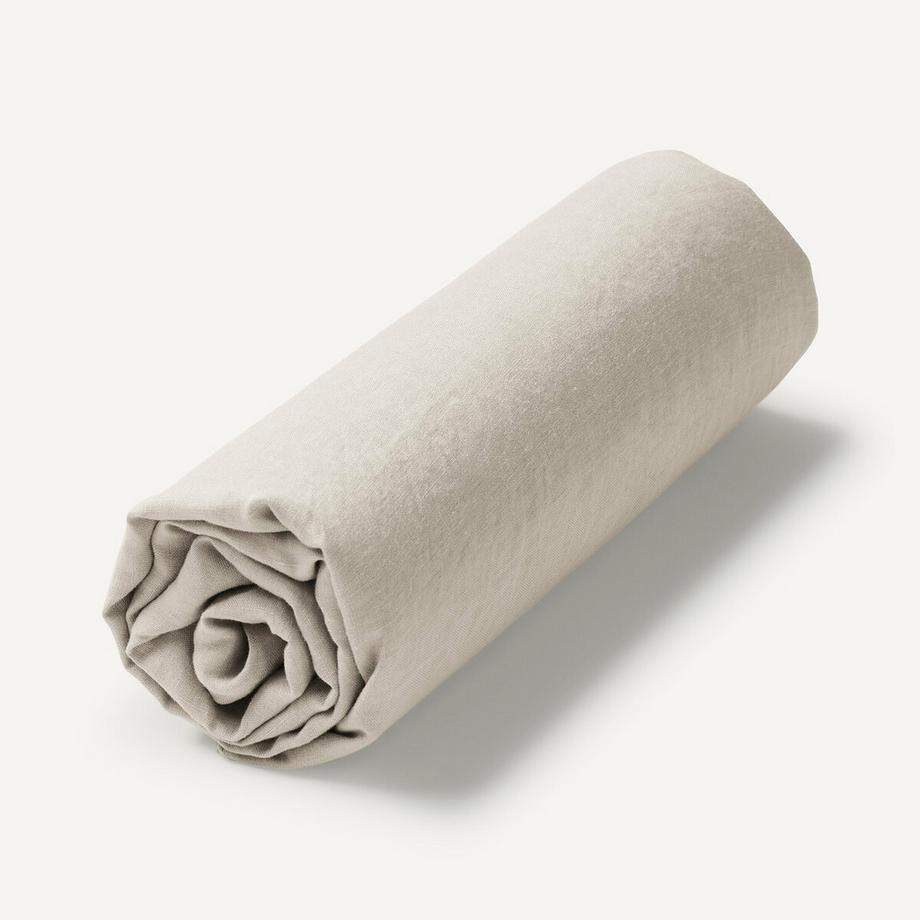Drap-housse pour surmatelas lin lavé