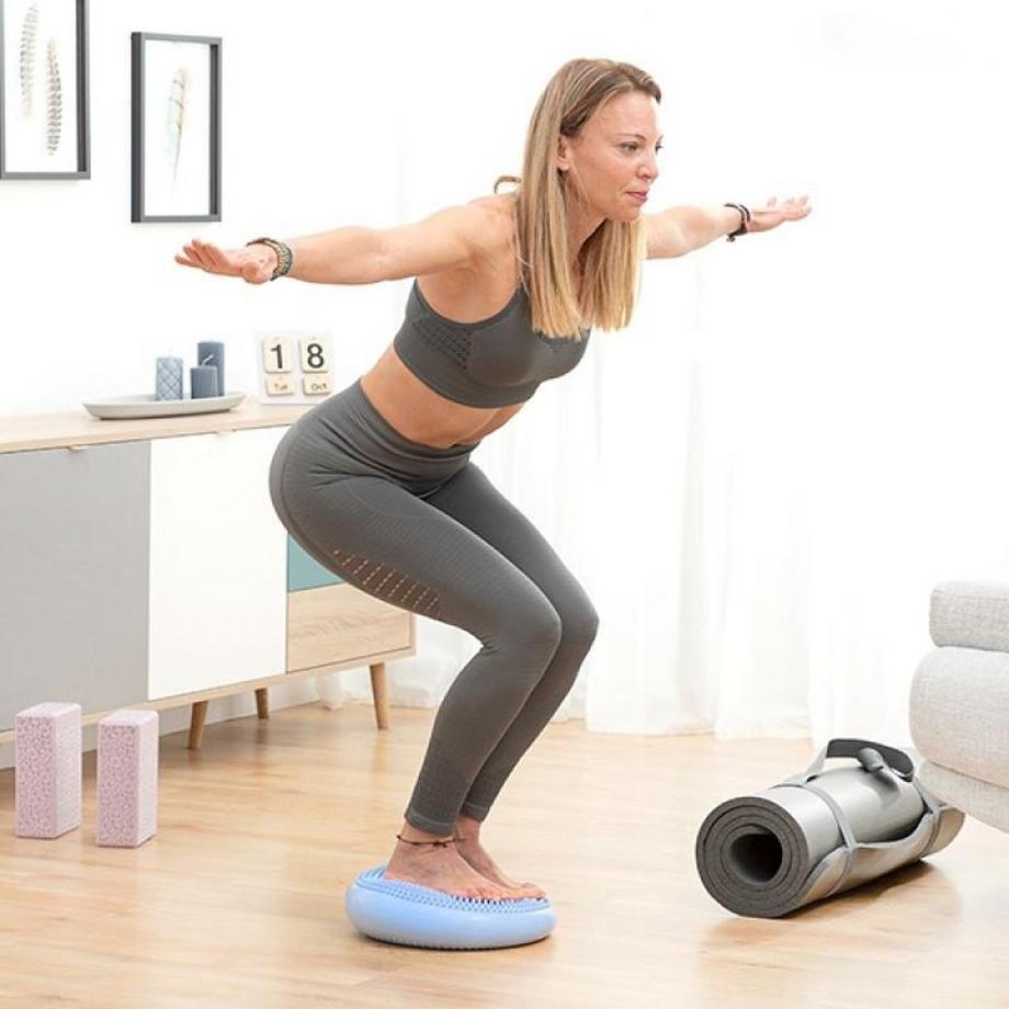 InnovaGoods  Cuscino gonfiabile per l'equilibrio con pompa 