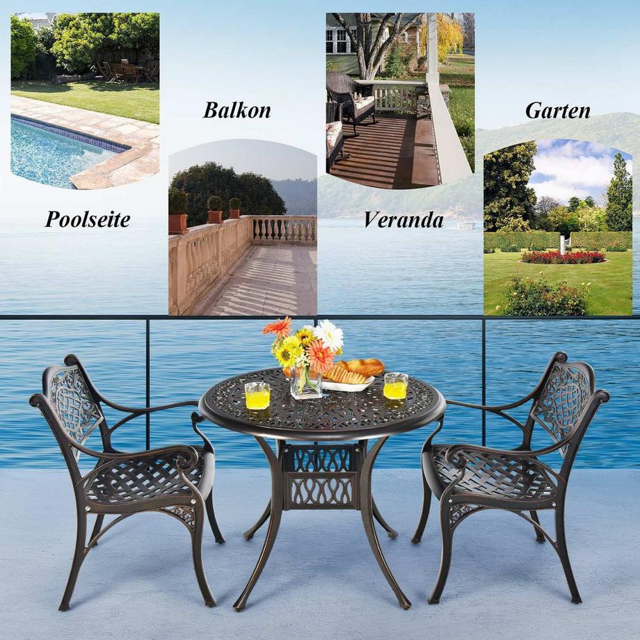 Northix Table de patio avec trou pour parasol  