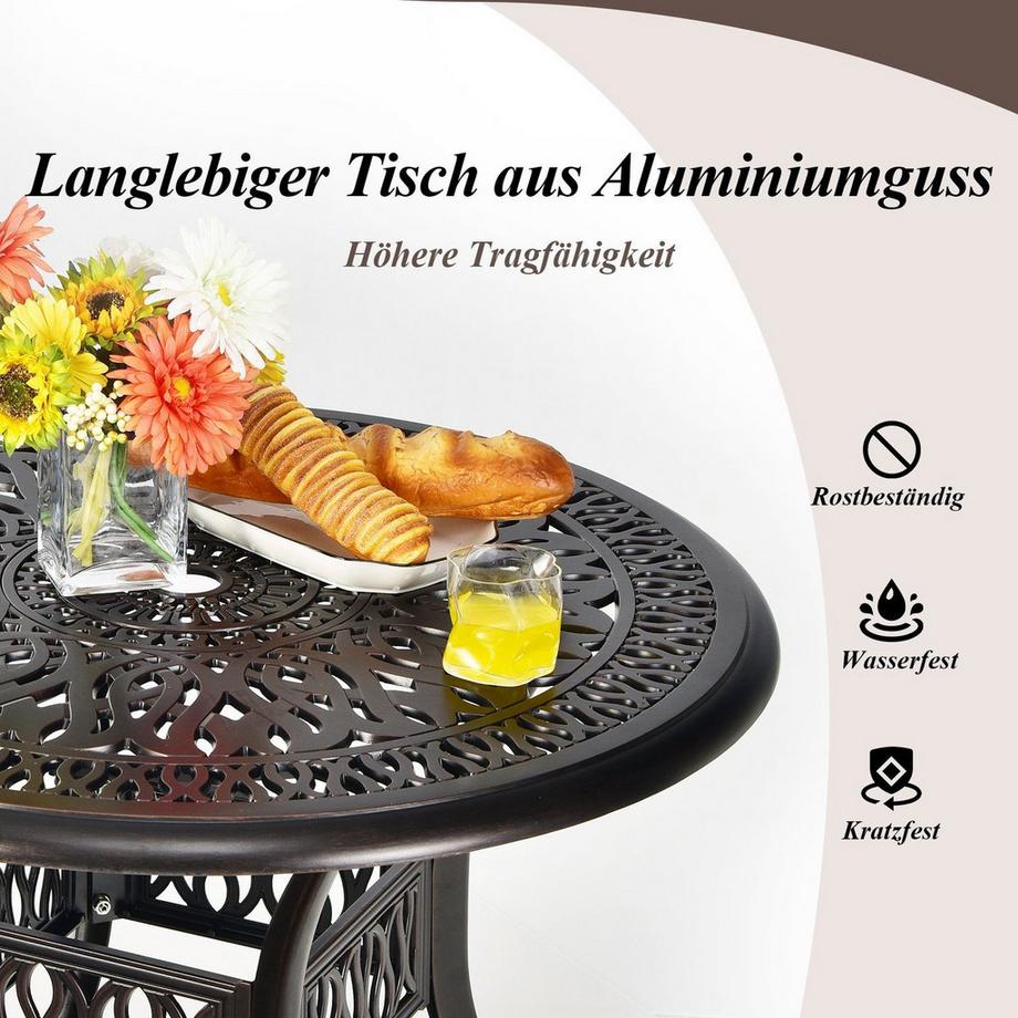 Northix Table de patio avec trou pour parasol  