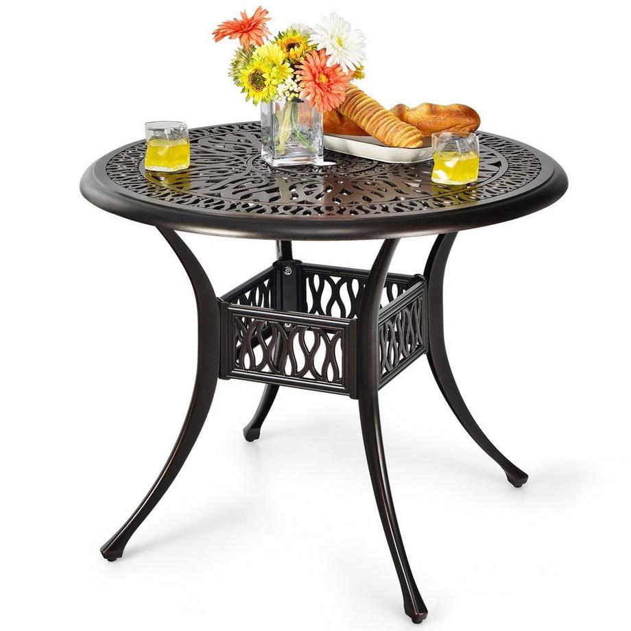 Table de patio avec trou pour parasol
