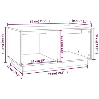 VidaXL Table basse bois de pin  