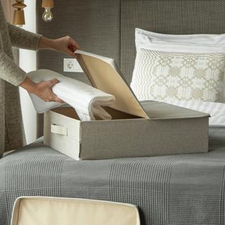 Bigso Box of Sweden SOFT Aufbewahrungsbox Beige   Unterbett Lagerung  