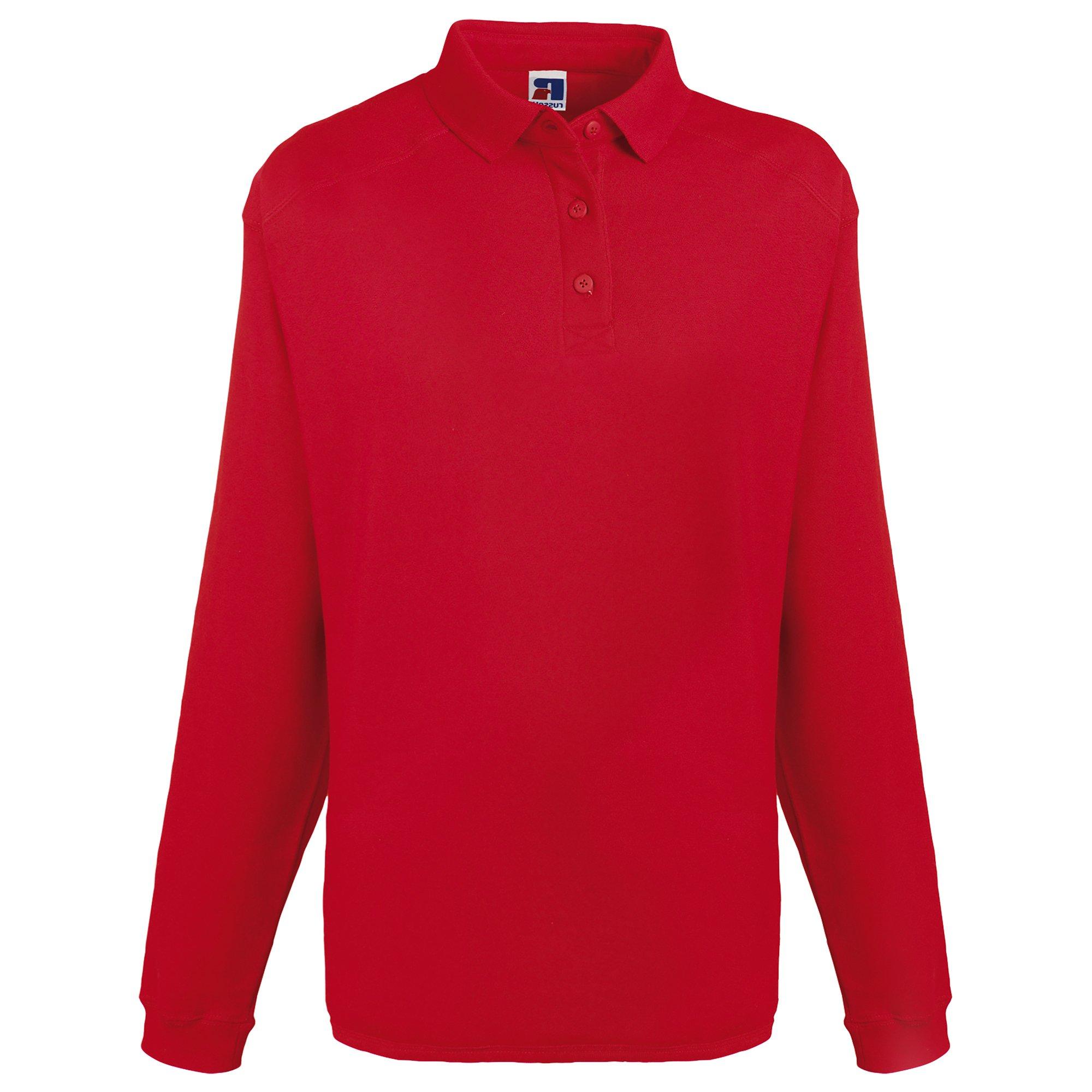 Image of Europe Sweatshirt Mit Knopfleiste Und Kragen Herren Rot Bunt XXL