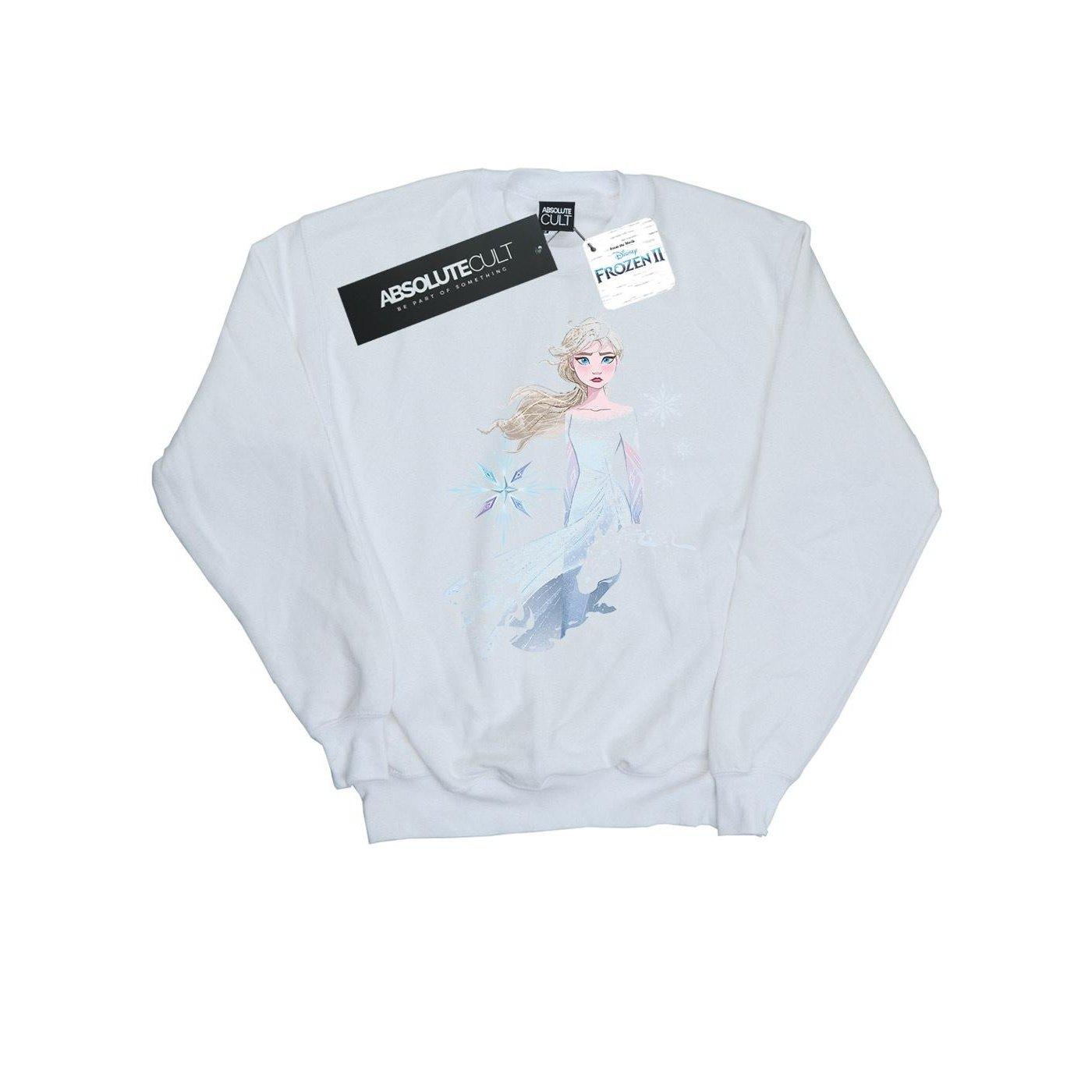 Image of Frozen 2 Elsa Nokk Silhouette Sweatshirt Unisex Weiss 116