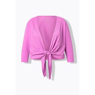 Ulla Popken Jersey Bolero kurze Jacke 3/4-Arm Saumknoten  