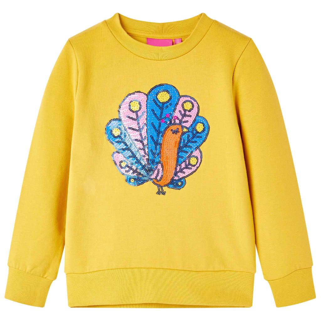Image of Kinder Sweatshirt Baumwolle Mädchen Gelb Bunt 104