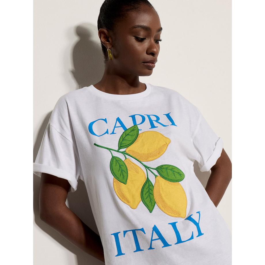 APRICOT T-shirt Capri Italy Lemon  