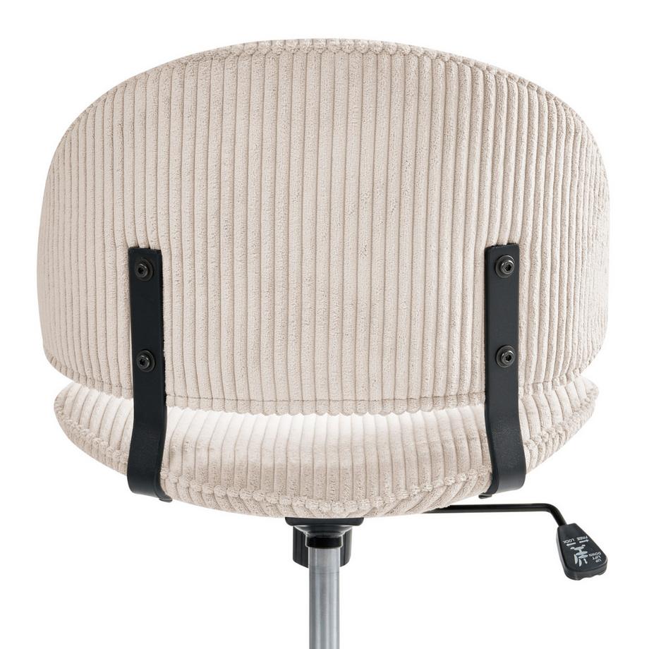 Beliani Chaise de bureau en Velours côtelé Moderne KIANA  