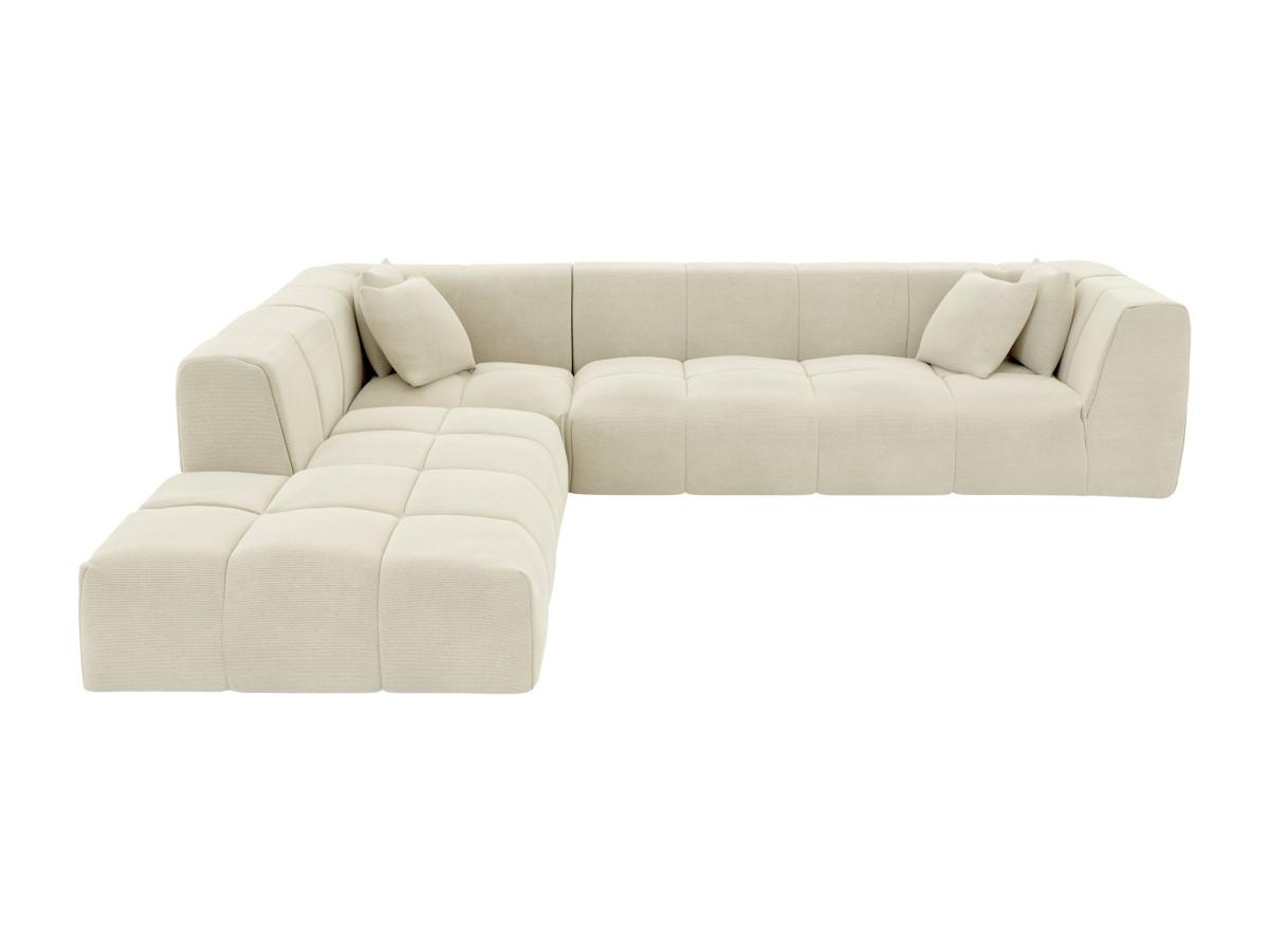 Maison Céphy Großes Ecksofa - Ecke links - Cord - Beige - NAEMIA von Maison Céphy  