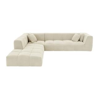 Maison Céphy Großes Ecksofa - Ecke links - Cord - Beige - NAEMIA von Maison Céphy  