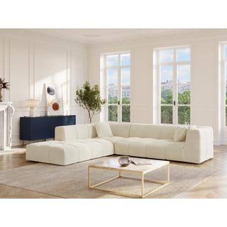 Maison Céphy Großes Ecksofa - Ecke links - Cord - Beige - NAEMIA von Maison Céphy  