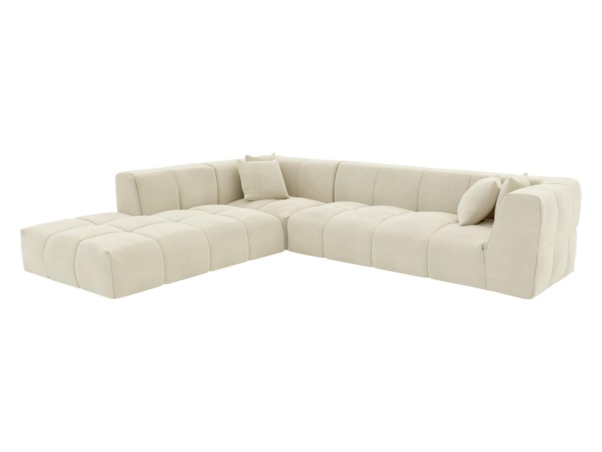 Maison Céphy Großes Ecksofa - Ecke links - Cord - Beige - NAEMIA von Maison Céphy  