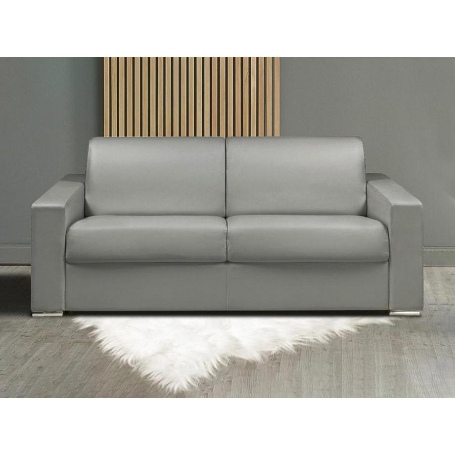 LINEA SOFA Canapé 3 places conible express en simili CALITO Couchage 1Matelas  