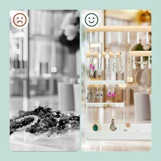 Northix  Portagioie in legno e ferro 