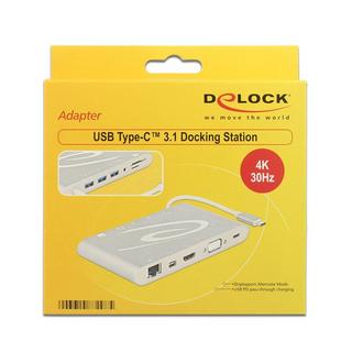 DeLock  87298 Schnittstellen-Hub USB 3.2 Gen 1 (3.1 Gen 1) Type-C 1000 Mbit/s Silber 