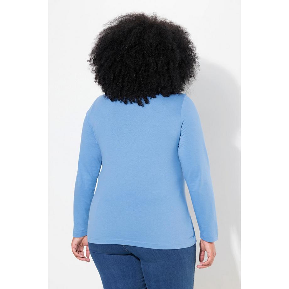 Ulla Popken T-shirt col roulé manches longues Slim Fit  