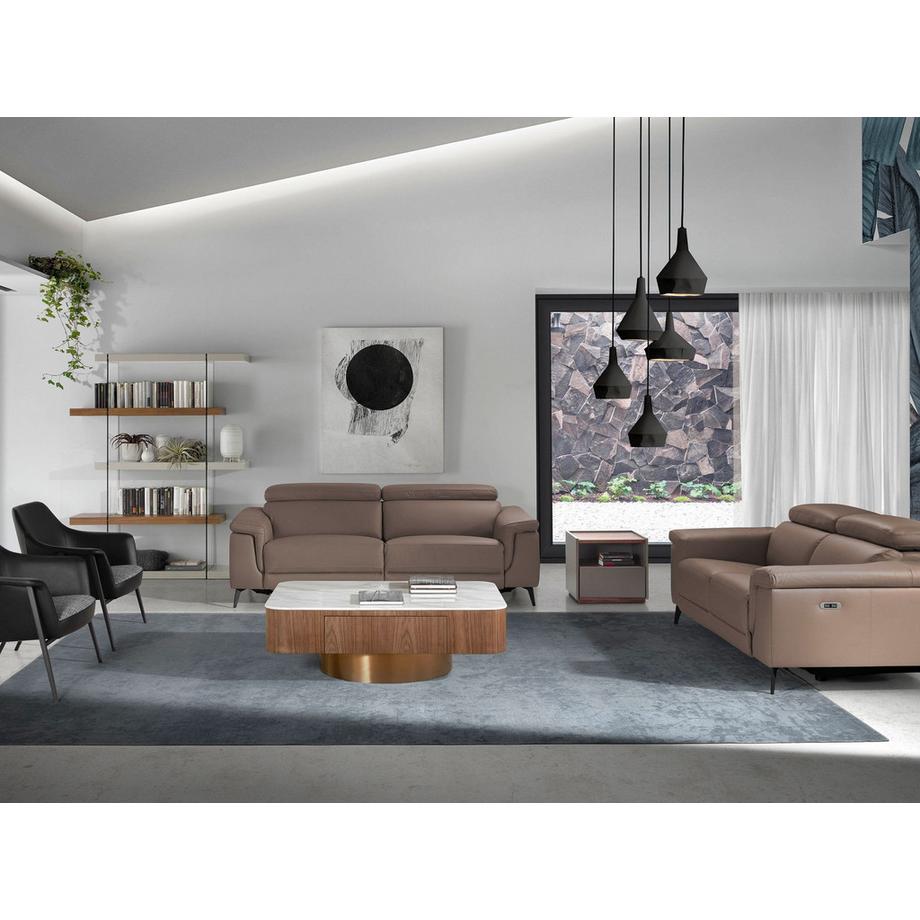 ANGEL CERDA Comodino in legno grigio e noce  