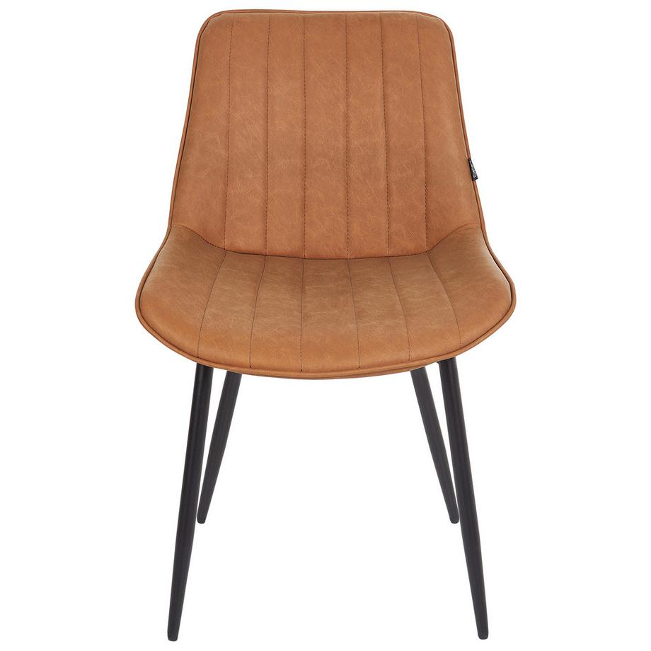 Beliani Lot de 2 chaises de salle à manger en Cuir PU  DUBROVNIK  