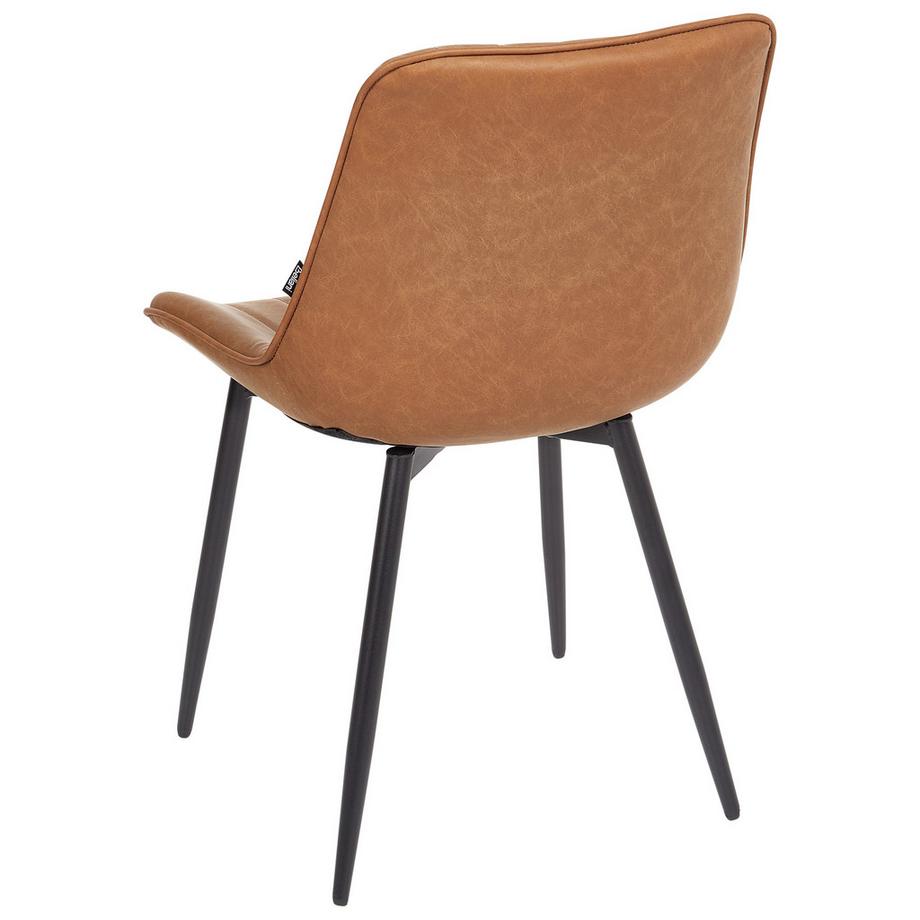 Beliani Lot de 2 chaises de salle à manger en Cuir PU  DUBROVNIK  