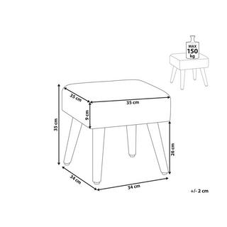 Beliani Sgabello en Cotone Moderno OSAGE  