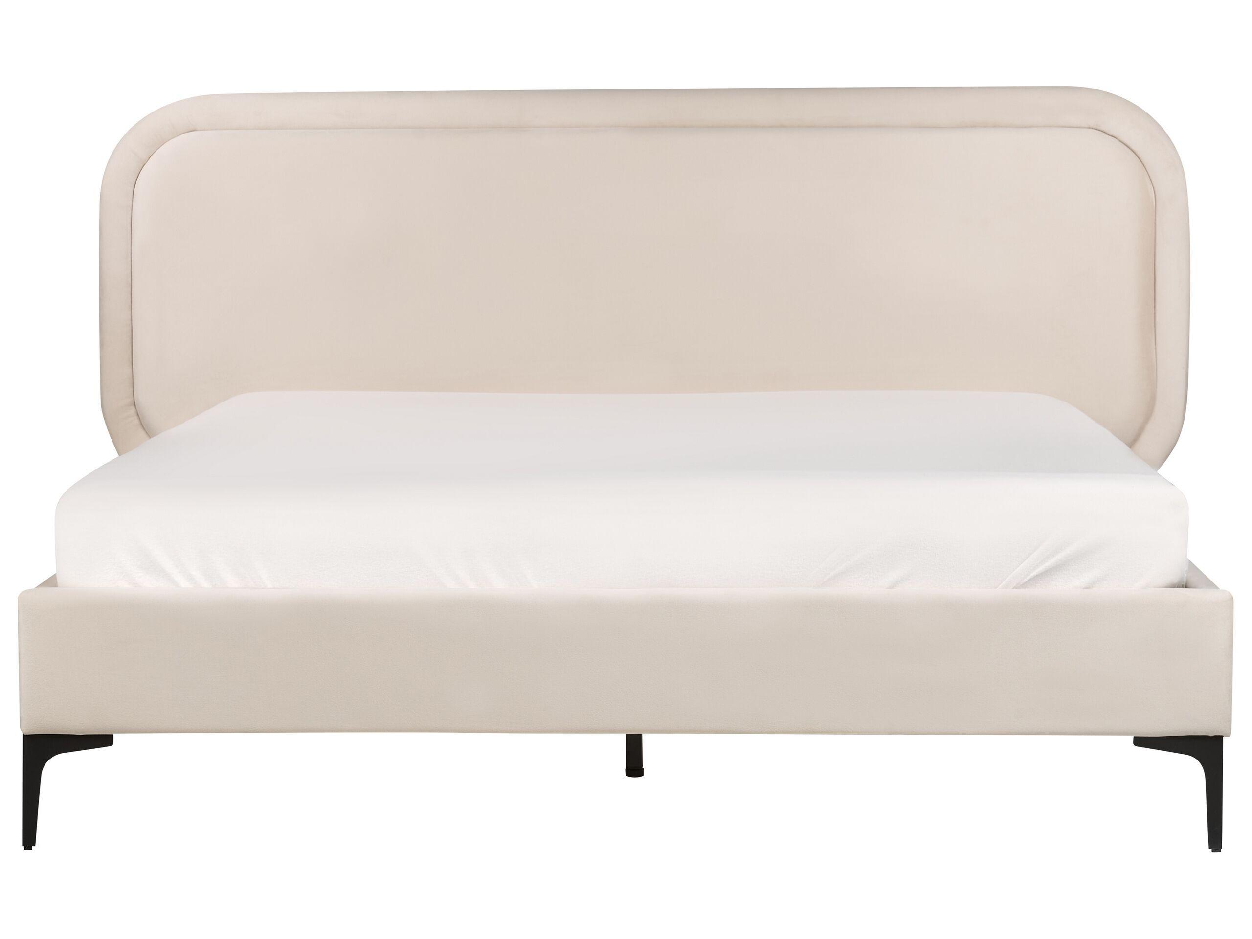 Beliani Bett mit Lattenrost aus Samtstoff Modern SUZETTE  