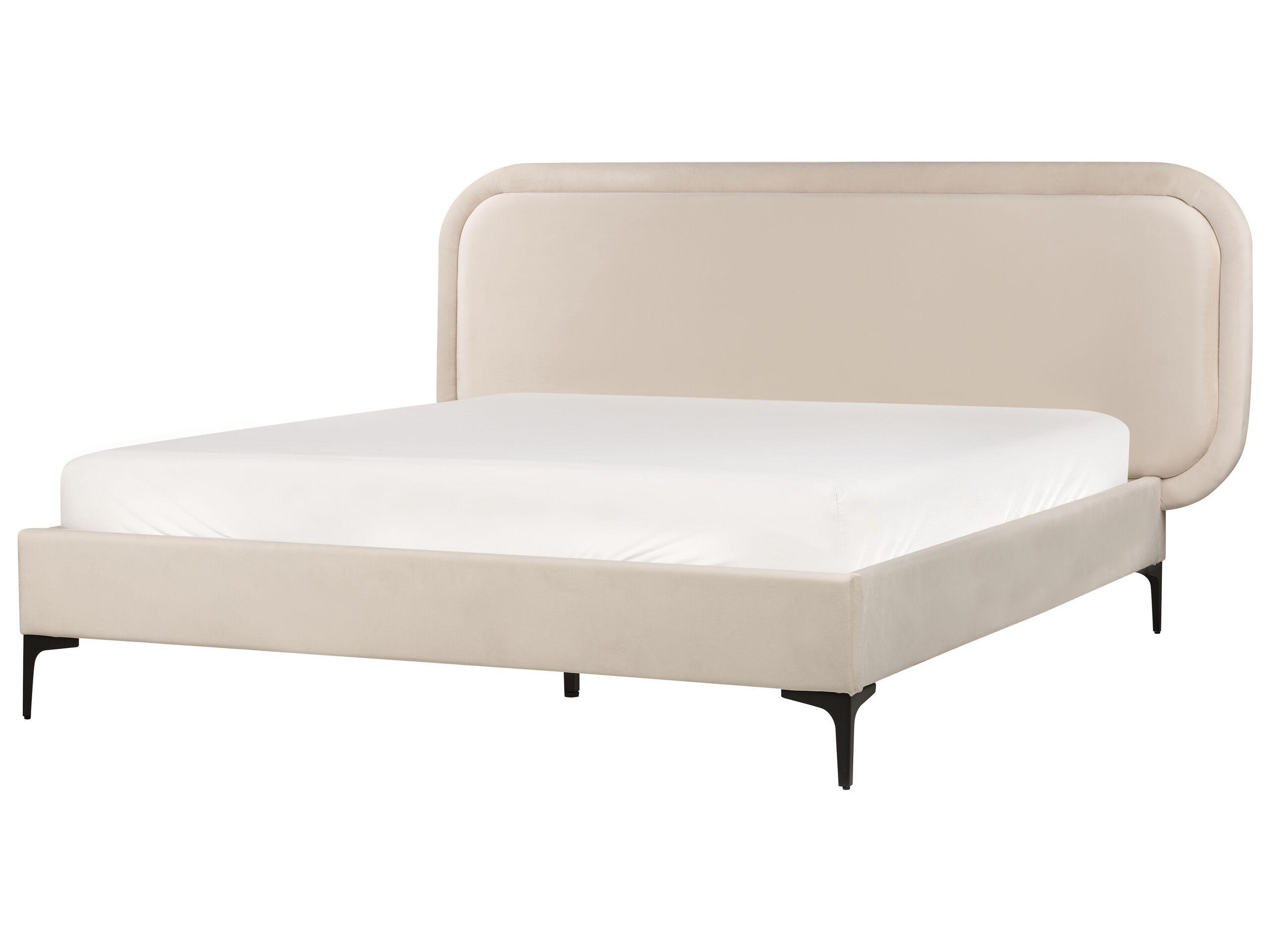 Beliani Bett mit Lattenrost aus Samtstoff Modern SUZETTE  