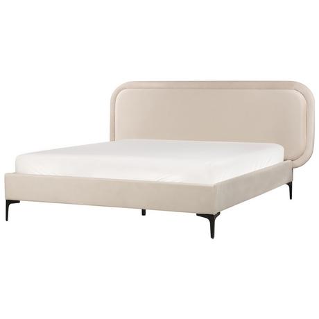 Beliani Bett mit Lattenrost aus Samtstoff Modern SUZETTE  