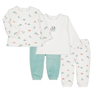 La Redoute Collections  2er-Pack Samt-Pyjamas mit Dinos 