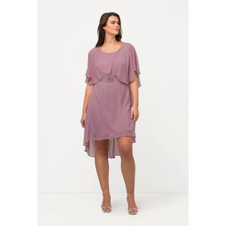 Ulla Popken  Abito da sera in chiffon con scollo a V, mezze maniche e sottoveste 