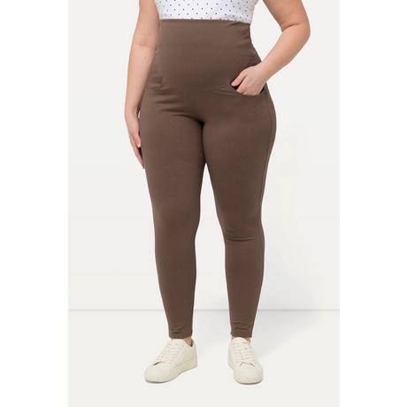 Ulla Popken  Leggings Bellieva in cotone biologico GOTS con taglio aderente e alta fascia elastica 