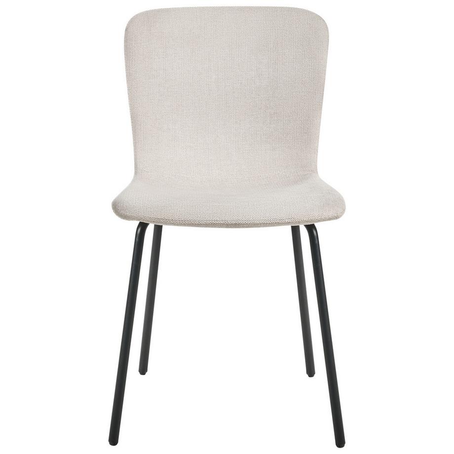 Beliani Lot de 4 chaises de salle à manger en Tissu  CALDWELL  