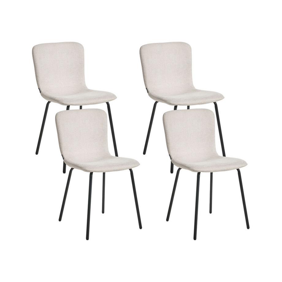 Lot de 4 chaises de salle à manger en Tissu  CALDWELL