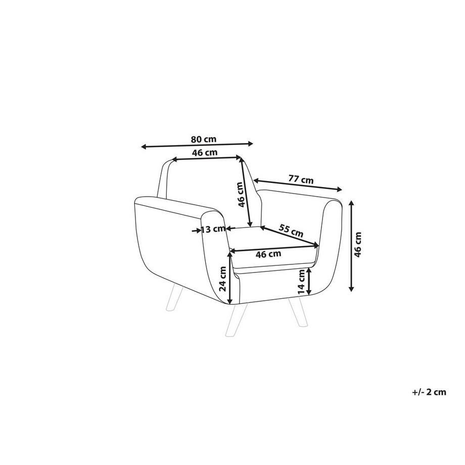 Beliani  Bezug für Sessel aus Samtstoff  BERNES 