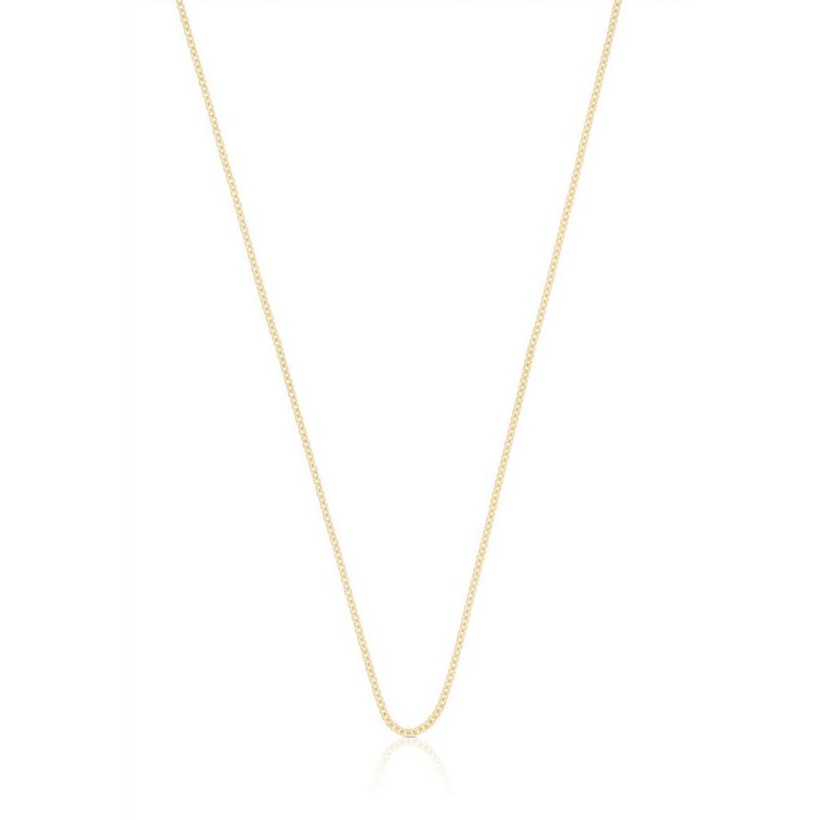 Collier rond forçat or jaune 375, 1.3mm, 60cm